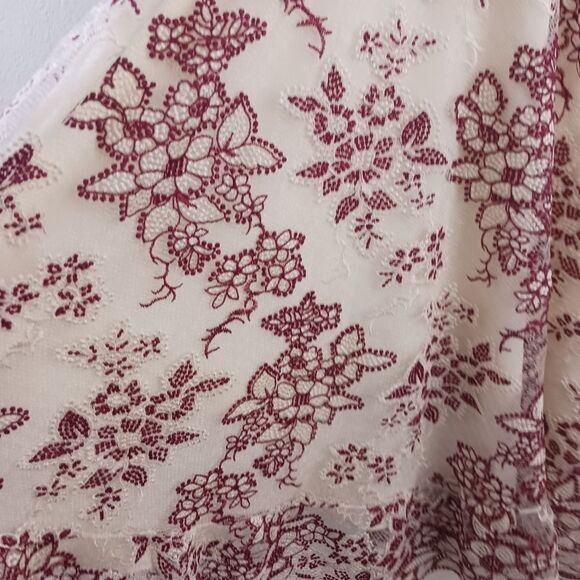 Dress the Population beige and wine sparkle lace v neckline flare skirt size S - Picture 4 of 7